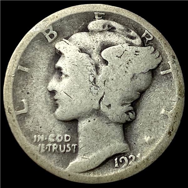 1921 Silver Mercury Dime NICELY CIRCULATED