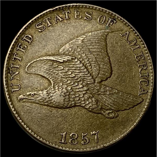 1857 Copper-Nickel Flying Eagle Cent CLOSELY  UNCIRCULATED