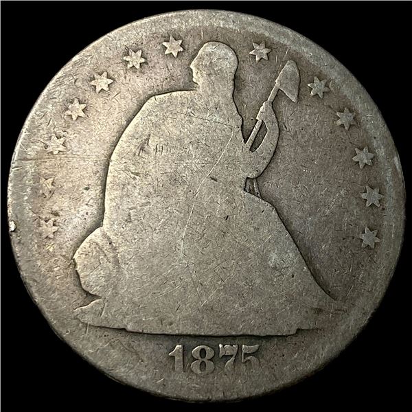1875-S Silver Seated Liberty Half Dollar HIGH   GRADE