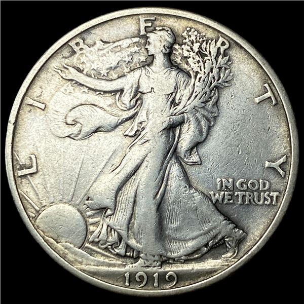 1919 Walking Liberty Half Dollar NEARLY   UNCIRCULATED