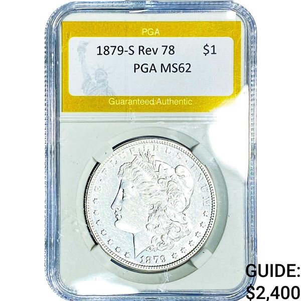 1879-S Rev 78 Morgan Silver Dollar PGA MS62