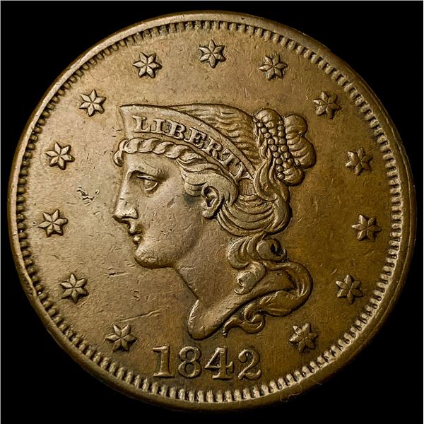 1842 Braided Hair Large Cent UNCIRCULATED