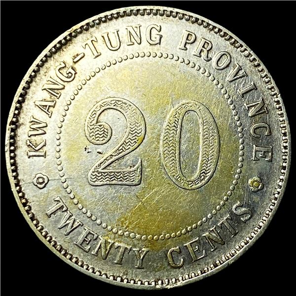 1920 Kwang-Tung Silver 20 Cents HIGH GRADE