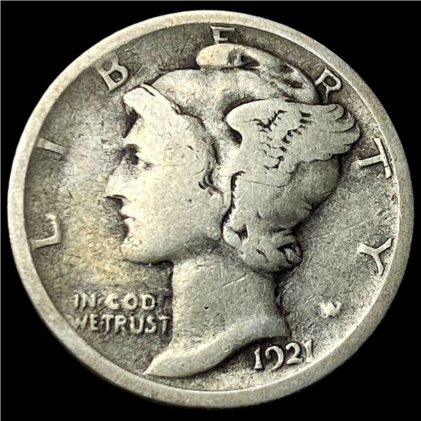 1921 Silver Mercury Dime LIGHTLY CIRCULATED