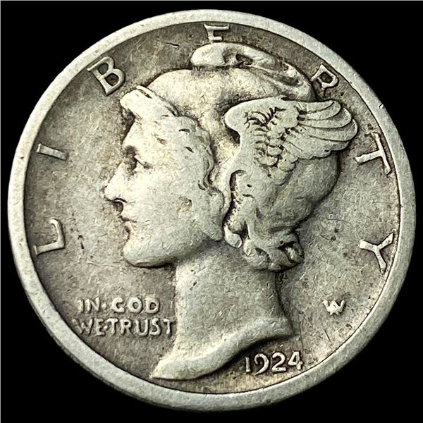 1924-S Silver Mercury Dime LIGHTLY CIRCULATED