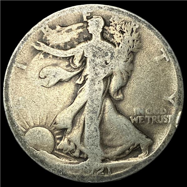 1921-D Silver Walking Liberty Half Dollar   NICELY CIRCULATED