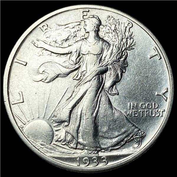 1933-S Walking Liberty Half Dollar CLOSELY   UNCIRCULATED