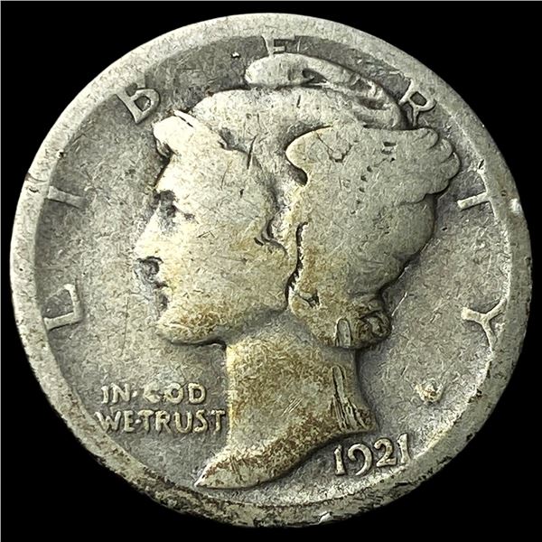 1921 Silver Mercury Dime NICELY CIRCULATED