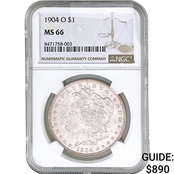 1904-O Morgan Silver Dollar NGC MS66