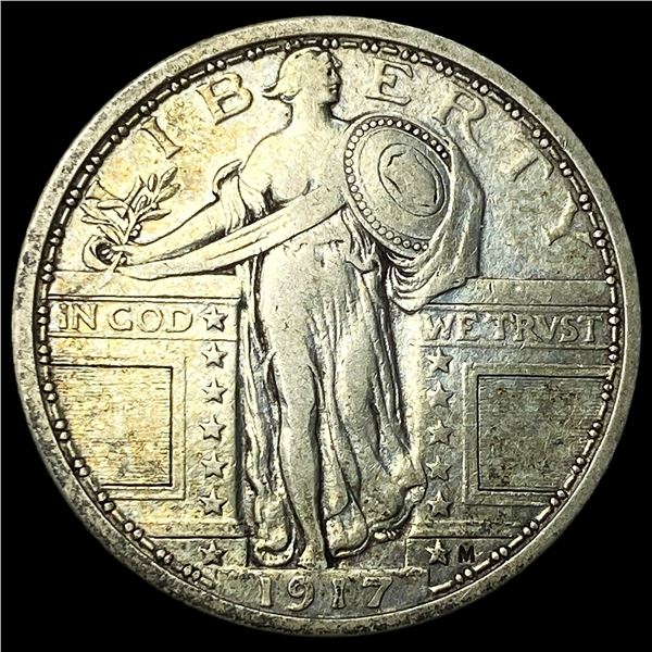 1917 Type 1 Standing Liberty Quarter ABOUT   UNCIRCULATED