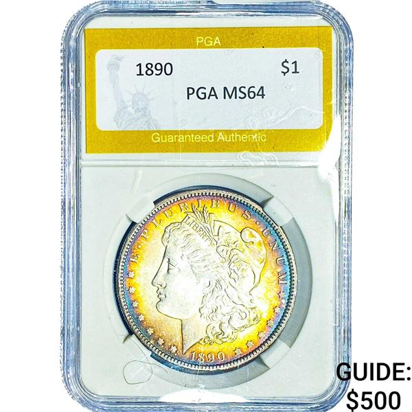 1890 Morgan Silver Dollar PGA MS64