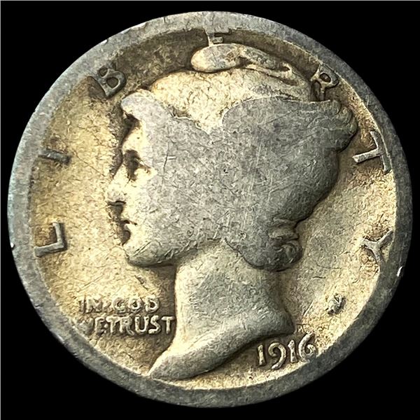 1916-D Silver Mercury Dime HIGH GRADE