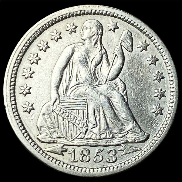1853 Arrows Seated Liberty Dime NEARLY   UNCIRCULATED