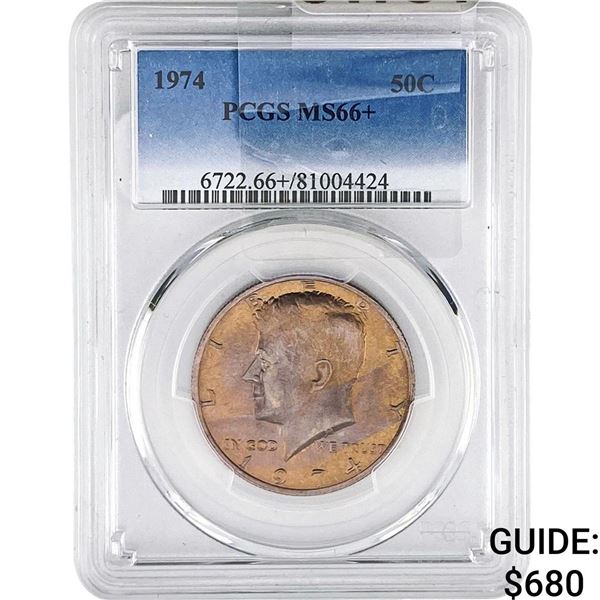 1974 Kennedy Half Dollar PCGS MS66+
