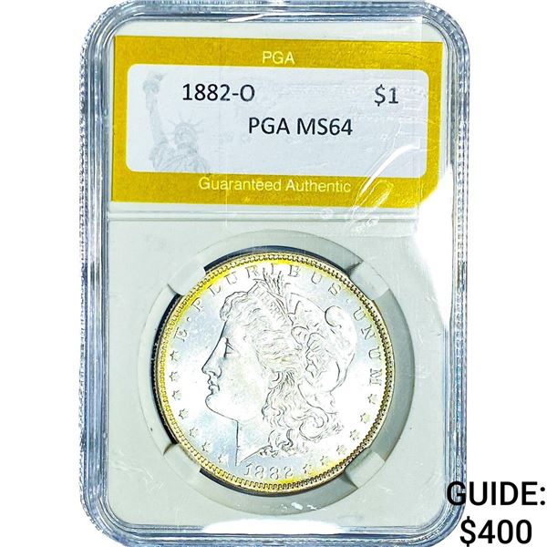 1882-O Morgan Silver Dollar PGA MS64