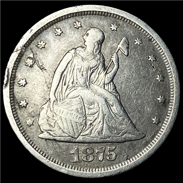 1875-S Seated Liberty Twenty Cents LIGHT CIRC