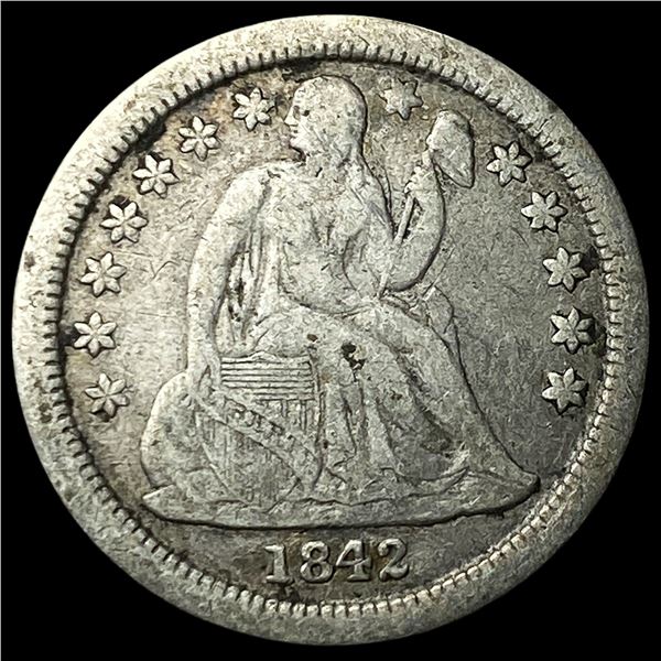 1842-O Silver Seated Liberty Dime NICELY   CIRCULATED