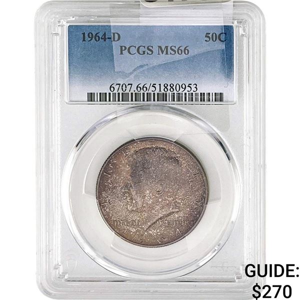 1964-D Kennedy Half Dollar PCGS MS66