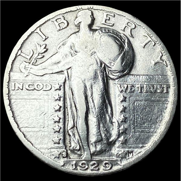 1929-S Standing Liberty Silver Quarter  LIGHTLY CIRCULATED
