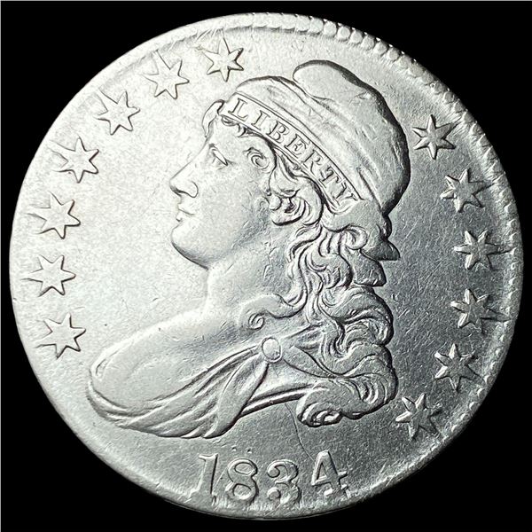 1834 Capped Bust Half Dollar NEARLY  UNCIRCULATED