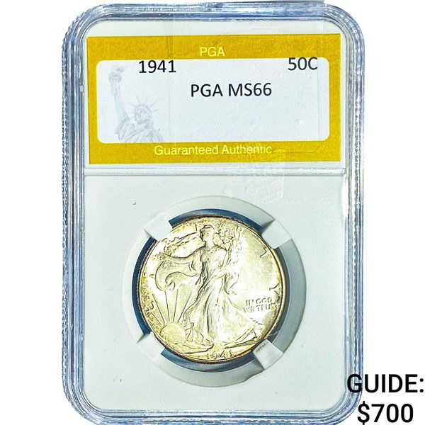 1941 Walking Liberty Half Dollar PGA MS66
