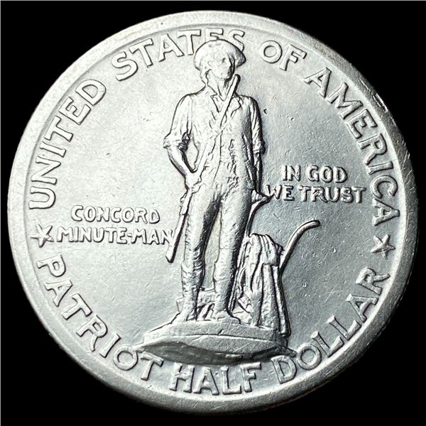 1925 Silver Lexington-Concord Half Dollar  CLOSELY UNCIRCULATED