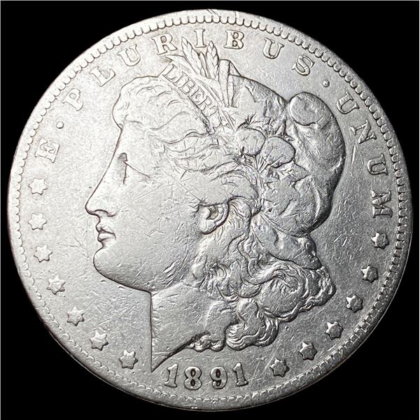 1891-CC Silver Morgan Dollar LIGHTLY  CIRCULATED