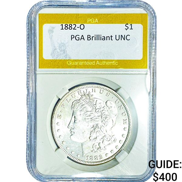 1882-O Morgan Silver Dollar PGA Brilliant UNC