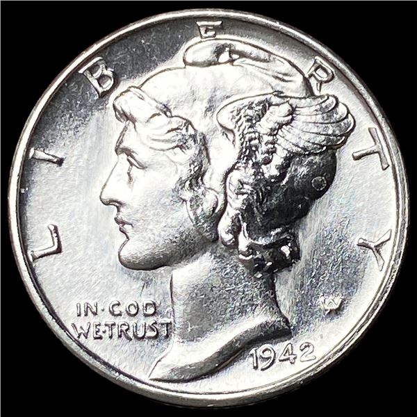 1942-S Silver Mercury Dime CHOICE BU