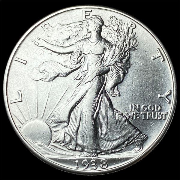 1938-D Silver Walking Liberty Half Dollar  CLOSELY UNCIRCULATED