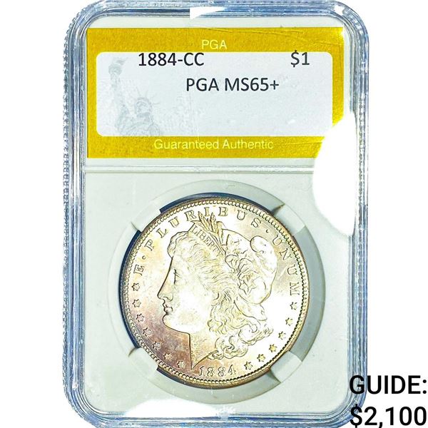 1884-CC Morgan Silver Dollar PGA MS65+