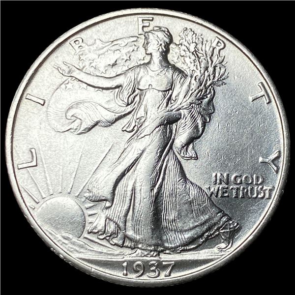 1937-S Silver Walking Liberty Half Dollar  CLOSELY UNCIRCULATED