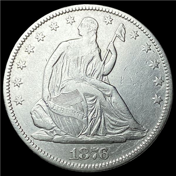 1876 Seated Liberty Half Dollar NEARLY  UNCIRCULATED