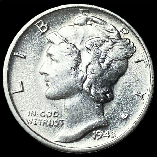 1945-S Silver Mercury Dime CHOICE BU
