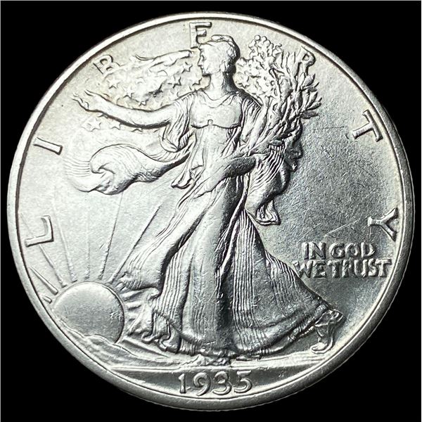 1935-D Silver Walking Liberty Half Dollar  CLOSELY UNCIRCULATED