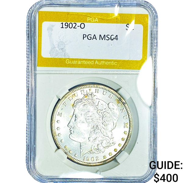 1902-O Morgan Silver Dollar PGA MS64