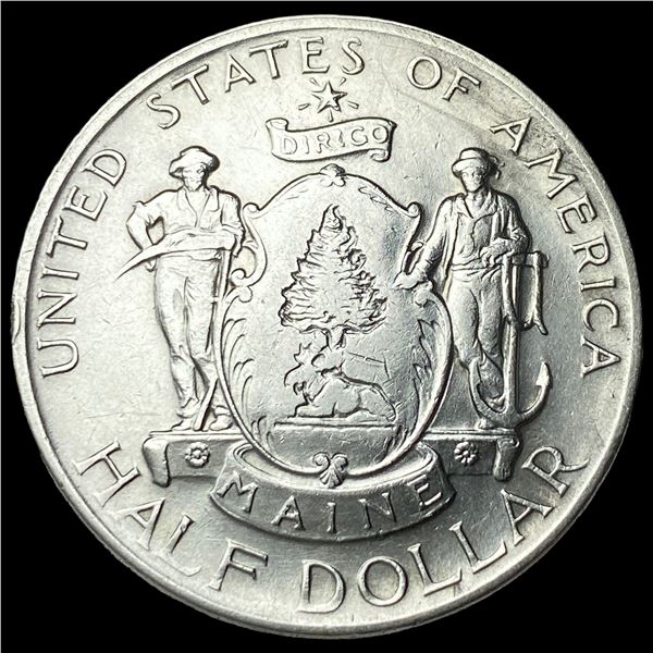 1920 Silver Maine Centennial Half Dollar  CLOSELY UNCIRCULATED