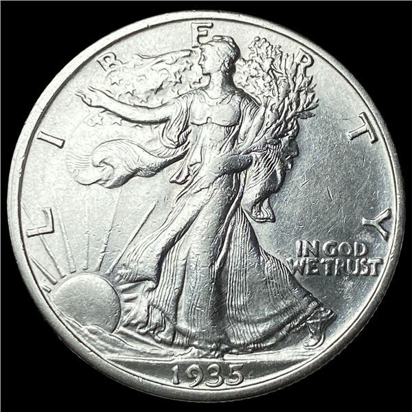 1935-S Silver Walking Liberty Half Dollar  CLOSELY UNCIRCULATED
