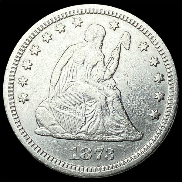 1873 Seated Liberty Quarter CLOSELY  UNCIRCULATED
