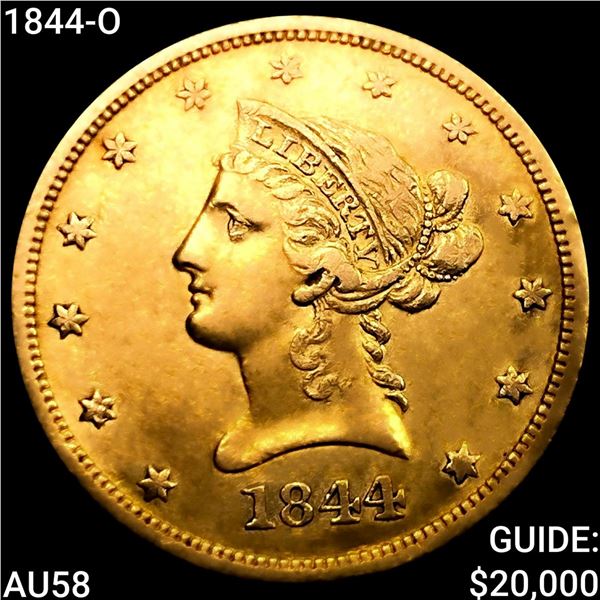 1844-O $10 Gold Eagle CHOICE AU
