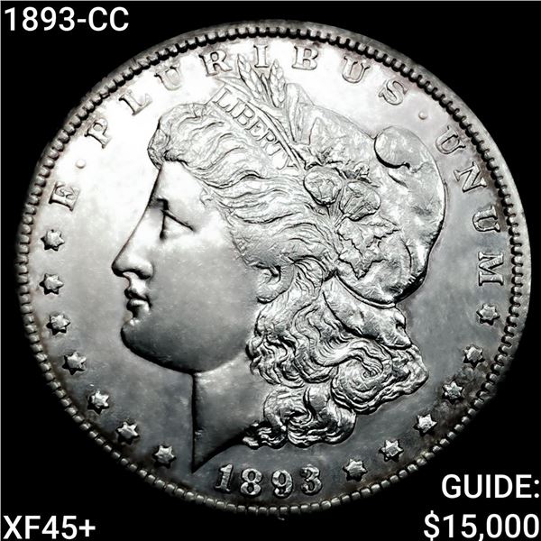 1893-CC Morgan Silver Dollar NEARLY UNCIRCULATED+