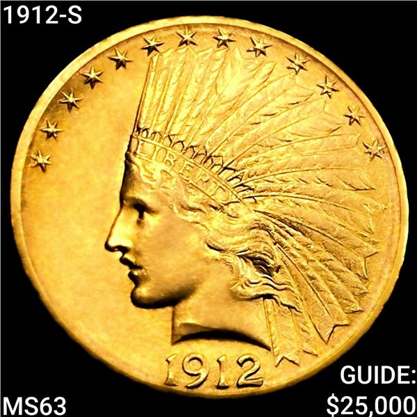 1912-S $10 Gold Eagle CHOICE BU