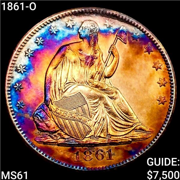 1861-O Seated Liberty Half Dollar UNCIRCULATED