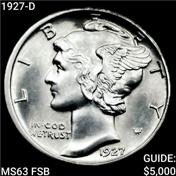 1927-D Mercury Dime CHOICE BU FSB