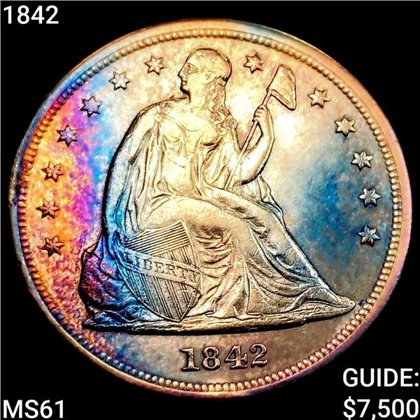 1842 Seated Liberty Dollar UNCIRCULATED