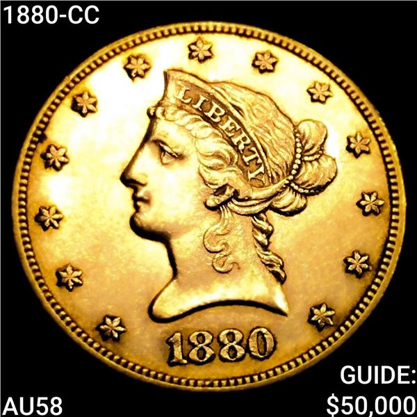 1880-CC $10 Gold Eagle CHOICE AU