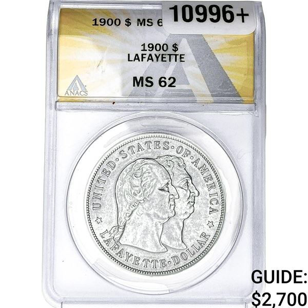 1900 Lafayette Silver Dollar ANACS MS62