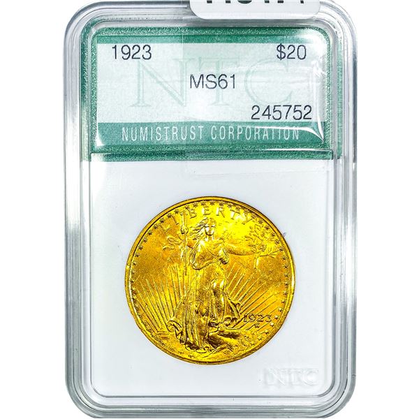 1923 $20 Gold Double Eagle NTC MS61