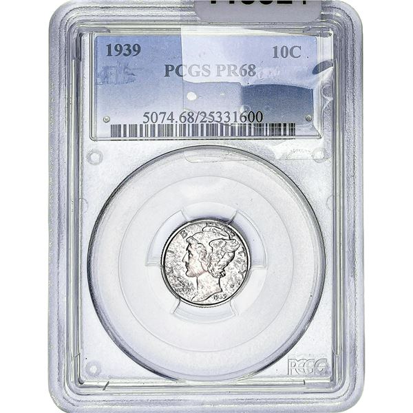 1939 Mercury Silver Dime PCGS PR68
