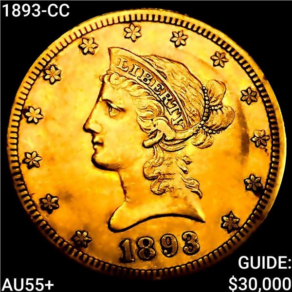 1893-CC $10 Gold Eagle HIGH GRADE+